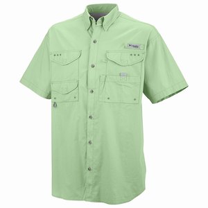 Columbia PFG Bonehead™ Shortärmad Skjorta Herr Gröna (ANKQP4561)